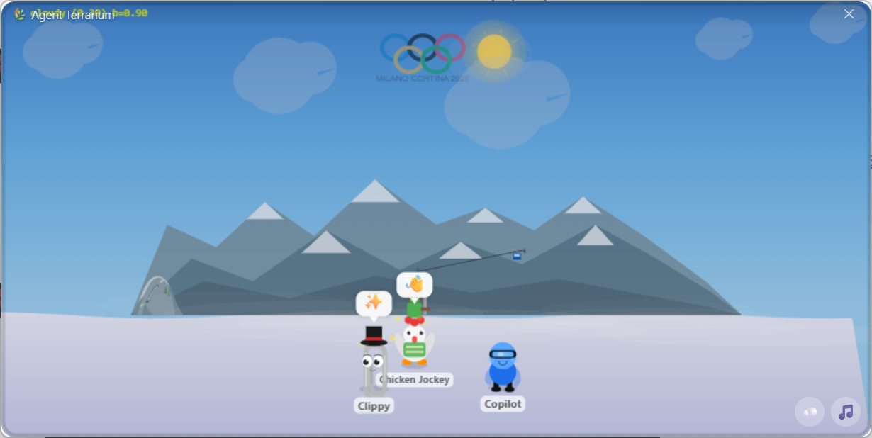 Winter Olympics — Milano Cortina 2026, ski slopes and Olympic rings