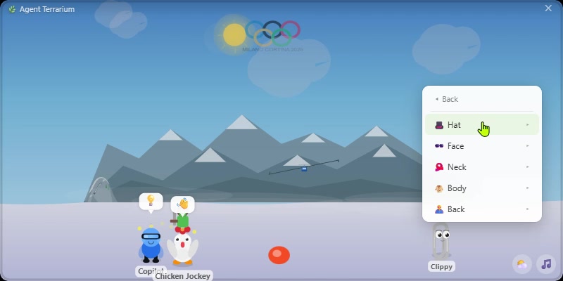 Winter Olympics theme with gear customization